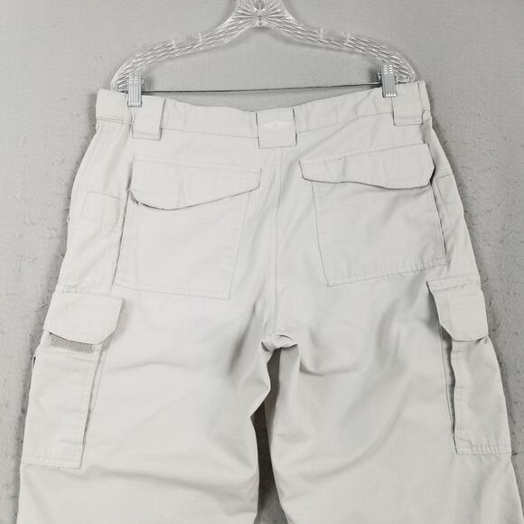 TRU-SPEC Cargo Pants Mens 36x32 Khaki Ripstop Tactical Utility Pockets Workwear - Picture 8 of 15
